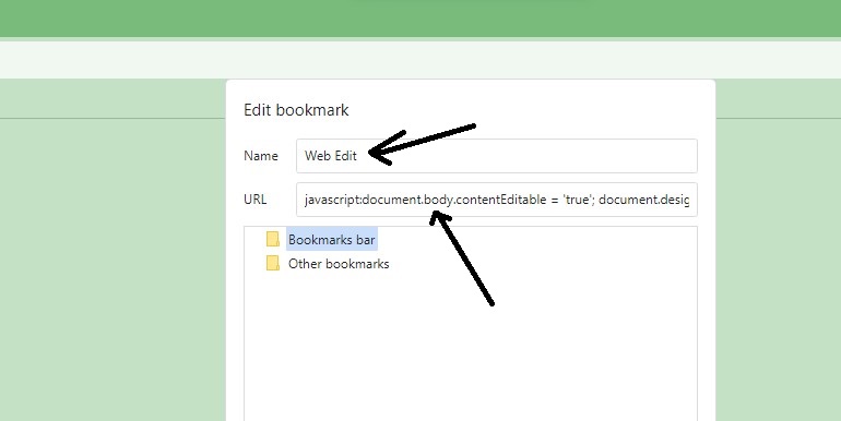 Add javascript code to url to edit copy content on restricted website2